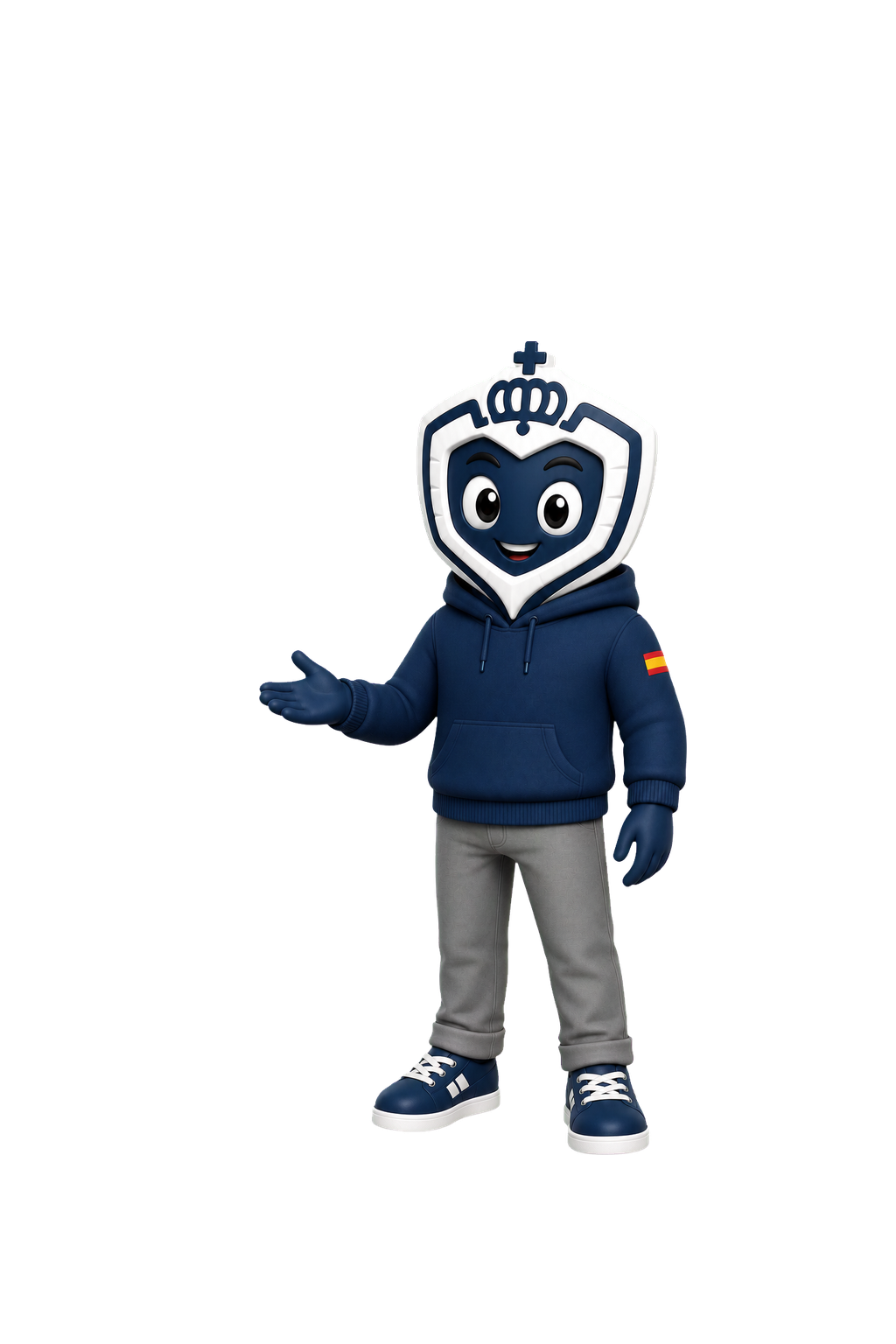 Mascota de Revopol invitando a empezar